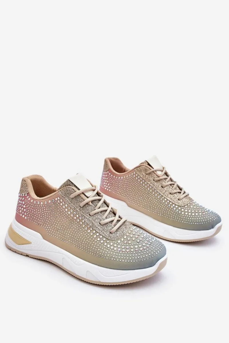 New Damskie Sneakersy Z Cyrkoniami Multikolor Raiden Damskie Buty Sportowe Na Platformie|Sneakersy Damskie