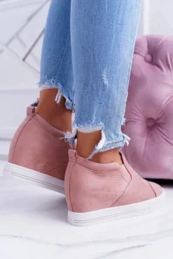 Boto Damskie Snekersy Trampki Lu Boo Wsuwane Różowe Kaori