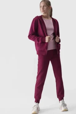 Spodnie Damskie|Odzież 4F>4F Damskie Spodnie Dresowe Joggery WMM00TTROF0945-51S Fioletowe