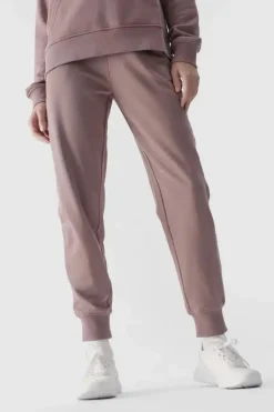 Damskie Spodnie Dresowe Joggery WMM00TTROF0945-83S Beżowe Damskie Spodnie Damskie|Odzież 4F