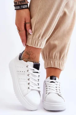 Best Damskie Sportowe Buty Biało-Czarne Be First! Damskie Sneakersy Damskie