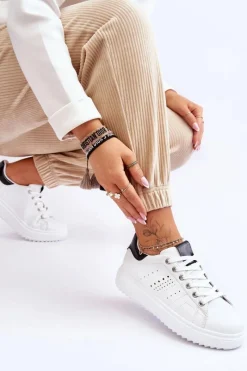 Best Damskie Sportowe Buty Biało-Czarne Be First! Damskie Sneakersy Damskie