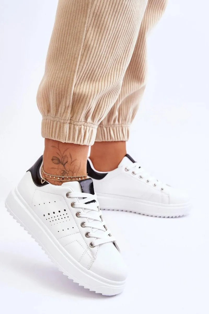 Best Damskie Sportowe Buty Biało-Czarne Be First! Damskie Sneakersy Damskie