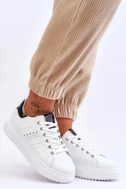 Best Damskie Sportowe Buty Biało-Czarne Be First! Damskie Sneakersy Damskie