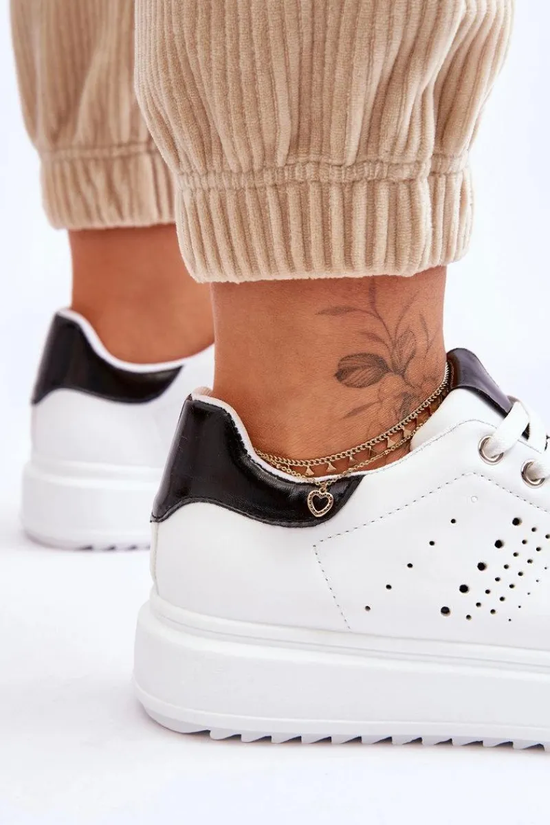 Best Damskie Sportowe Buty Biało-Czarne Be First! Damskie Sneakersy Damskie