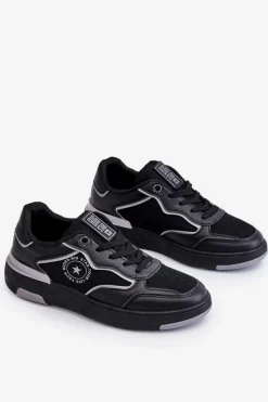 Discount Big Star Shoes Damskie Sportowe Buty Big Star LL274443 Czarno-Szare