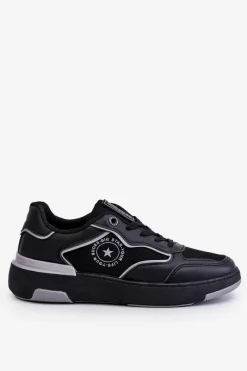 Discount Big Star Shoes Damskie Sportowe Buty Big Star LL274443 Czarno-Szare