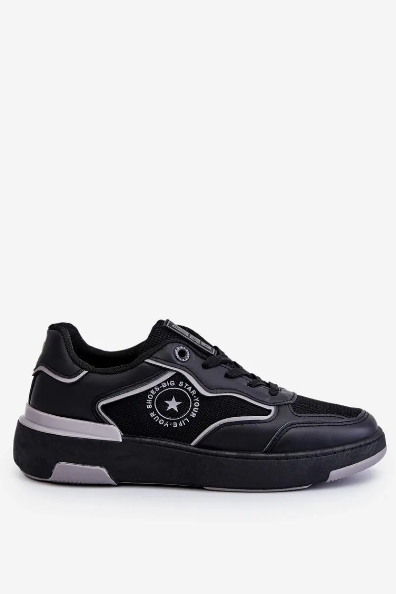 Discount Big Star Shoes Damskie Sportowe Buty Big Star LL274443 Czarno-Szare