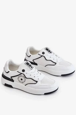 Buty Sportowe Big Star|Sneakersy Damskie>Big Star Shoes Damskie Sportowe Buty Big Star LL274440 Biało-Czarne