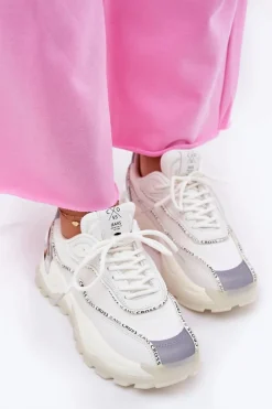 Outlet Cross Jeans Damskie Sportowe Buty II2R4017C Białe Biały