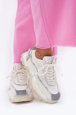 Outlet Cross Jeans Damskie Sportowe Buty II2R4017C Białe Biały