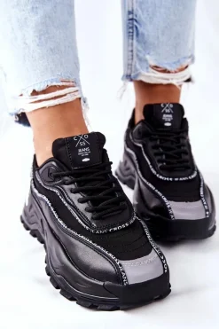 Best Cross Jeans Damskie Sportowe Buty II2R4018C Czarne Czarny