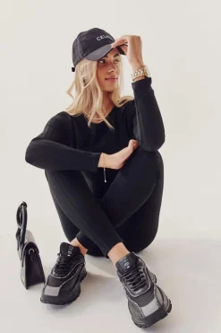 Best Cross Jeans Damskie Sportowe Buty II2R4018C Czarne Czarny