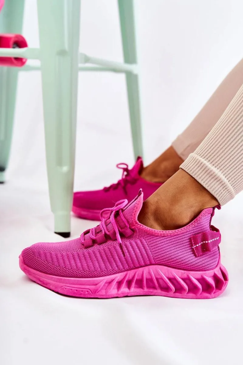 Sale Damskie Sportowe Buty Materiałowe Różowe Lenney Damskie Sneakersy Damskie