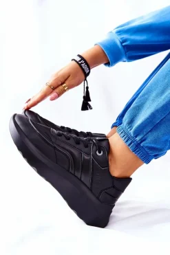 New Big Star Shoes Damskie Sportowe Buty Memory Foam Big Star II274332 Czarne