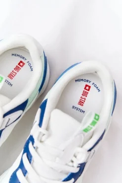 Sale Big Star Shoes Damskie Sportowe Buty Memory Foam Big Star HH274810 Biało-Zielone