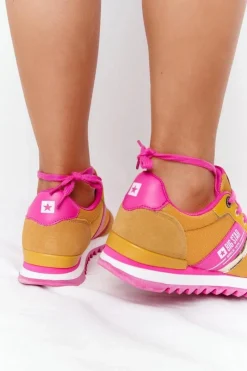 Online Damskie Sportowe Buty Memory Foam Big Star HH274273 Żółte Damskie Trampki Damskie Big Star|Buty Sportowe Na Platformie