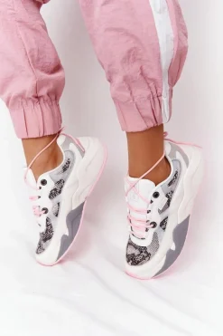 Big Star Shoes Damskie Sportowe Buty Memory Foam Big Star HH274326 Białe