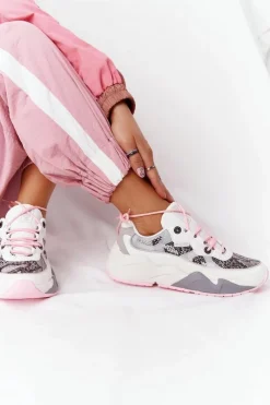 Big Star Shoes Damskie Sportowe Buty Memory Foam Big Star HH274326 Białe