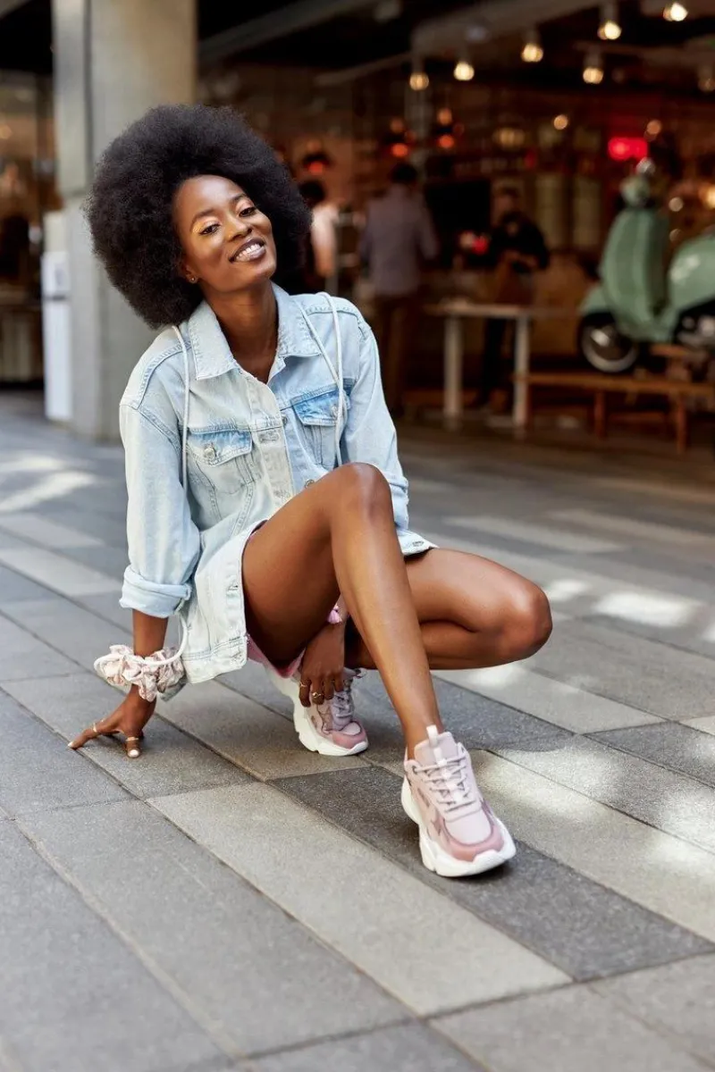 Sale Big Star Shoes Damskie Sportowe Buty Memory Foam Big Star HH274258 Fioletowe