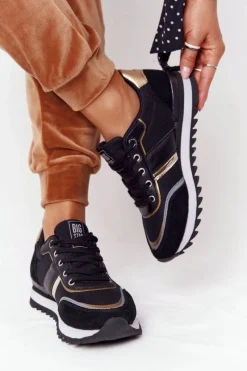 Discount Big Star Shoes Damskie Sportowe Buty Memory Foam Big Star HH274272 Czarne