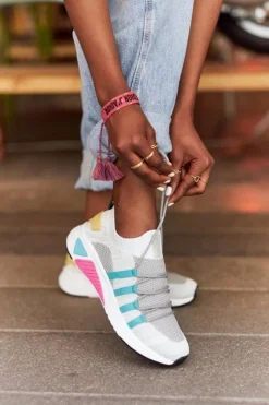 Hot Big Star Shoes Damskie Sportowe Buty Memory Foam Big Star HH274531 Biało-Szare