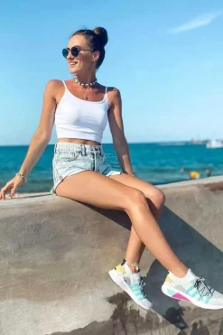 Hot Big Star Shoes Damskie Sportowe Buty Memory Foam Big Star HH274531 Biało-Szare