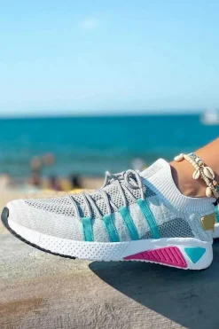 Hot Big Star Shoes Damskie Sportowe Buty Memory Foam Big Star HH274531 Biało-Szare