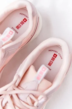 Trampki Damskie Big Star|Big Star>Big Star Shoes Damskie Sportowe Buty Memory Foam Big Star HH274811 Różowe