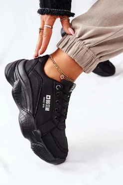 Discount Big Star Shoes Damskie Sportowe Buty Memory Foam Big Star II274356 Czarne