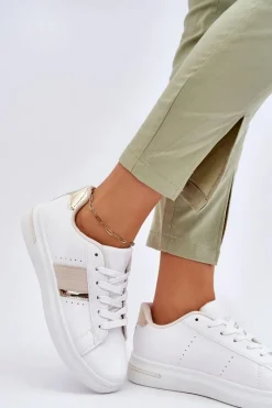 Boto Damskie Sportowe Buty Na Platformie Białe Soris