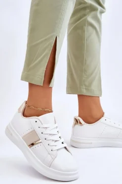 Boto Damskie Sportowe Buty Na Platformie Białe Soris