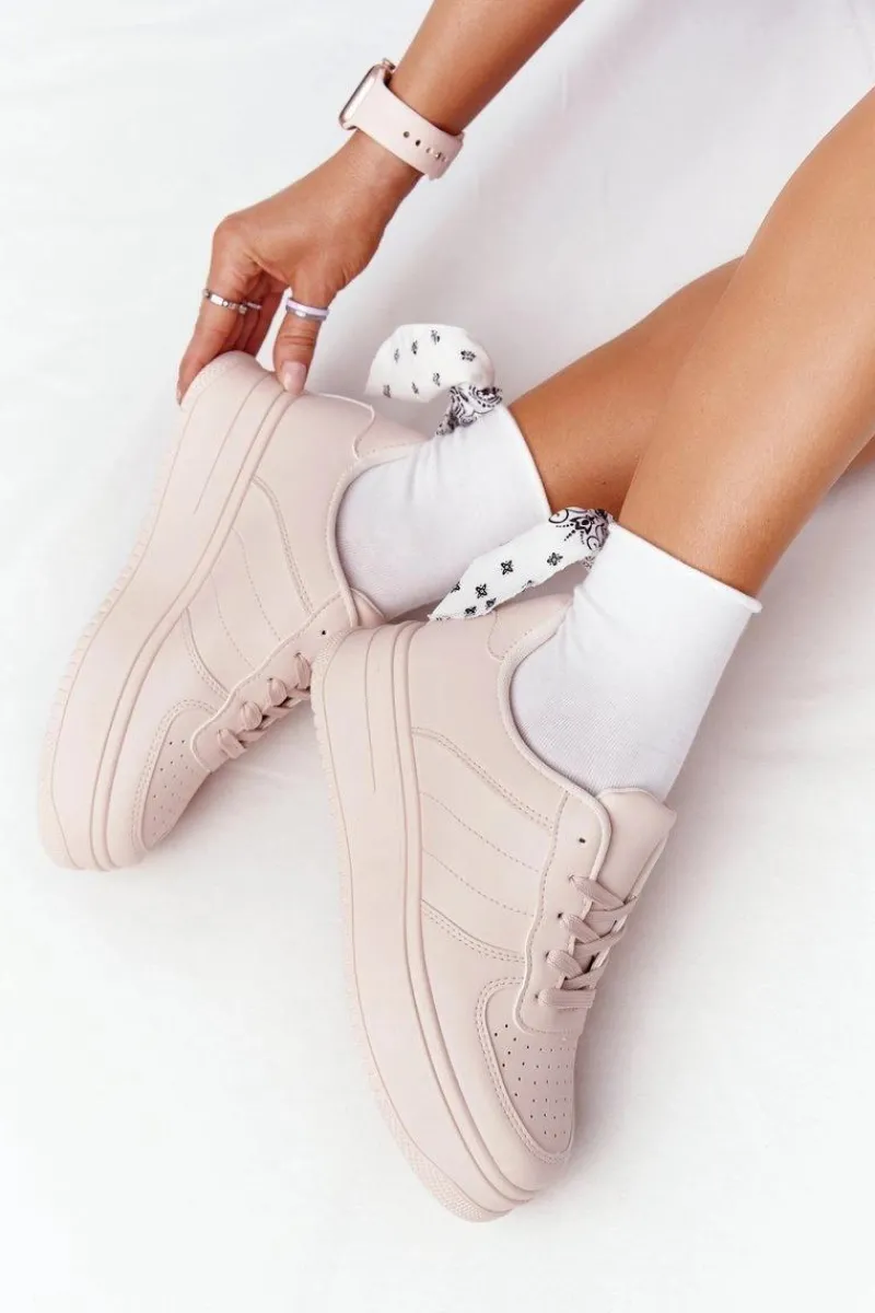 Damskie Sportowe Buty Na Platformie Różowe This Is Me Damskie Buty Sportowe Na Platformie