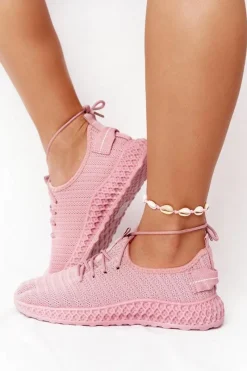 Sale Boto Damskie Sportowe Buty Slip-on Różowe Do It