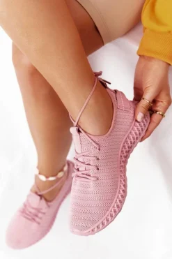 Sale Boto Damskie Sportowe Buty Slip-on Różowe Do It