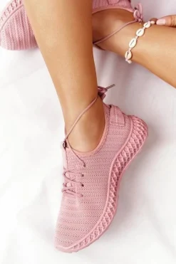 Sale Boto Damskie Sportowe Buty Slip-on Różowe Do It