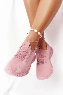 Sale Boto Damskie Sportowe Buty Slip-on Różowe Do It
