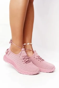 Sale Boto Damskie Sportowe Buty Slip-on Różowe Do It