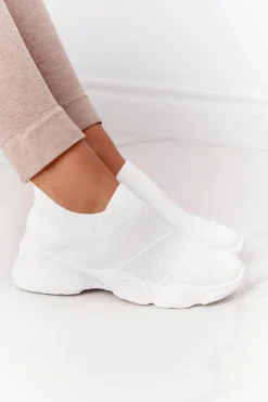 Clearance Boto Damskie Sportowe Buty Slip-on Białe Yoga Class