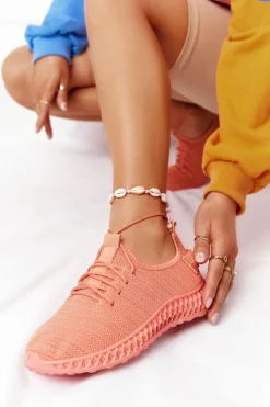 Boto Damskie Sportowe Buty Slip-on Koralowe Do It