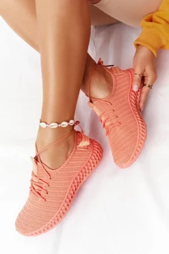 Boto Damskie Sportowe Buty Slip-on Koralowe Do It