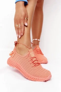 Boto Damskie Sportowe Buty Slip-on Koralowe Do It