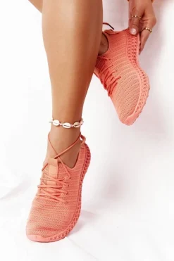 Boto Damskie Sportowe Buty Slip-on Koralowe Do It