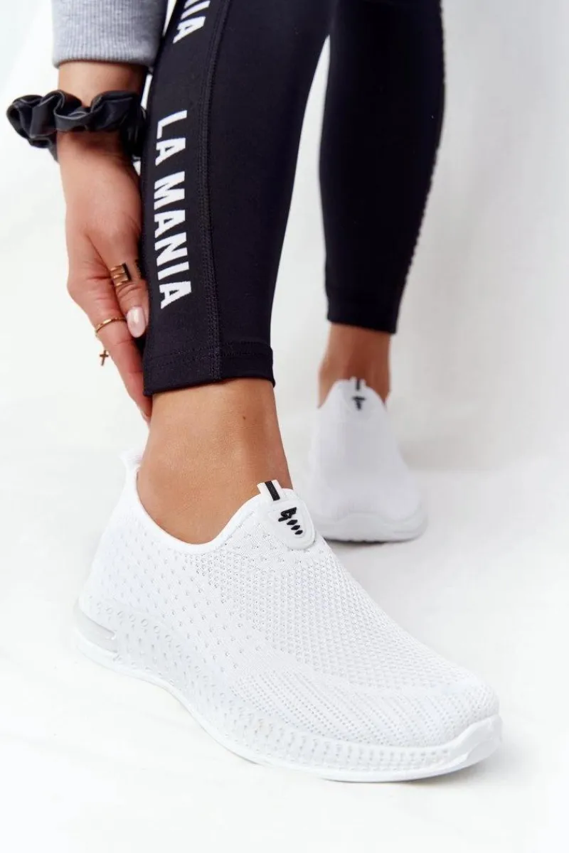 Trampki Damskie Slip-On>Boto Damskie Sportowe Buty Slip-on Białe Be Stretchy