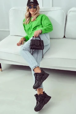 Sale Evento Damskie Sportowe Buty Sneakersy Czarne Daren