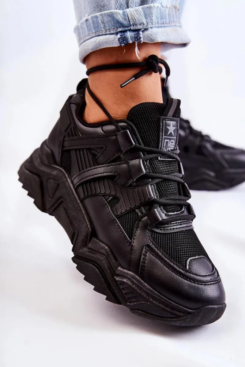 Sale Evento Damskie Sportowe Buty Sneakersy Czarne Daren