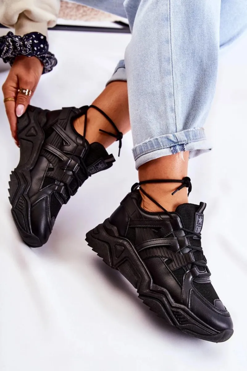 Sale Evento Damskie Sportowe Buty Sneakersy Czarne Daren