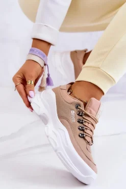 Online Big Star Shoes Damskie Sportowe Buty Sneakersy Big Star JJ274A222 Beżowe