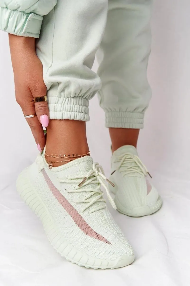 Discount Damskie Sportowe Buty Sneakersy Jasnozielone Amazing Damskie Buty Sportowe Na Platformie