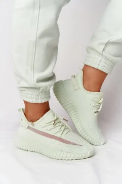 Discount Damskie Sportowe Buty Sneakersy Jasnozielone Amazing Damskie Buty Sportowe Na Platformie